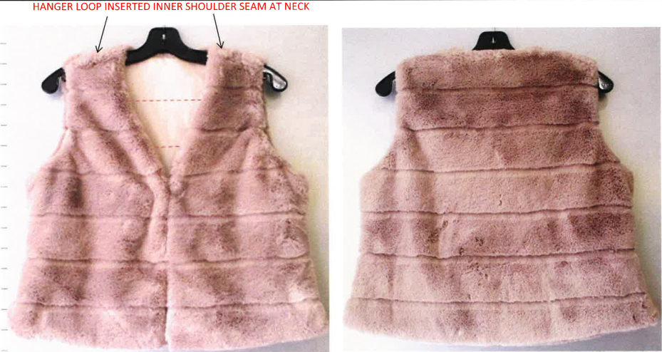 Ladies's fake fur vest