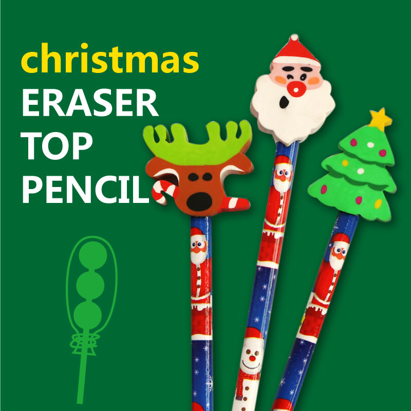 ZD-6403 Xmas pencil with eraser top