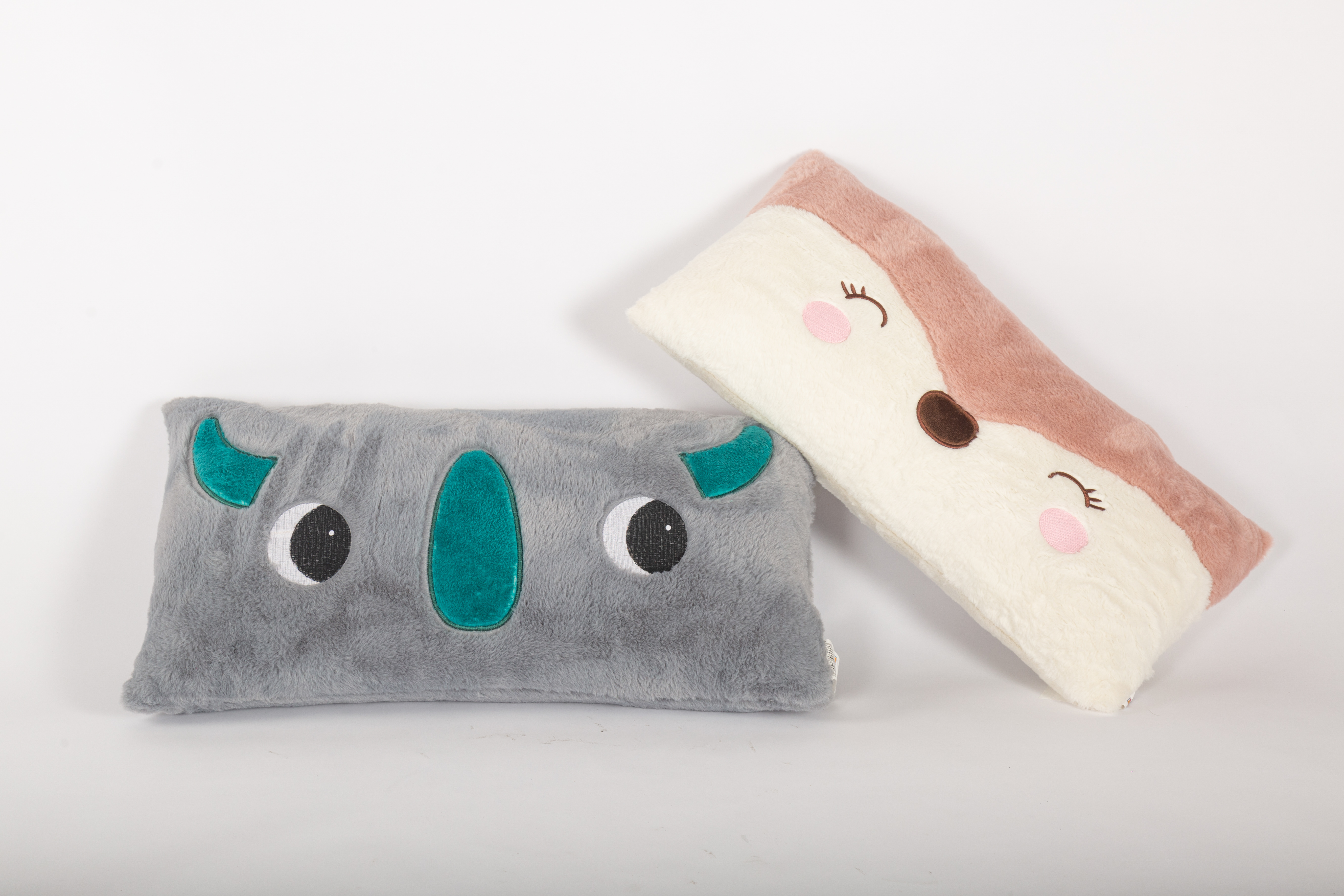 Home flannel kids embroidery pillow