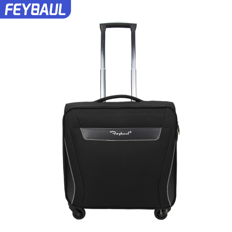 Factory Wholesale 18 inch Polyester luggage boarding suitcase travel trolley luggage