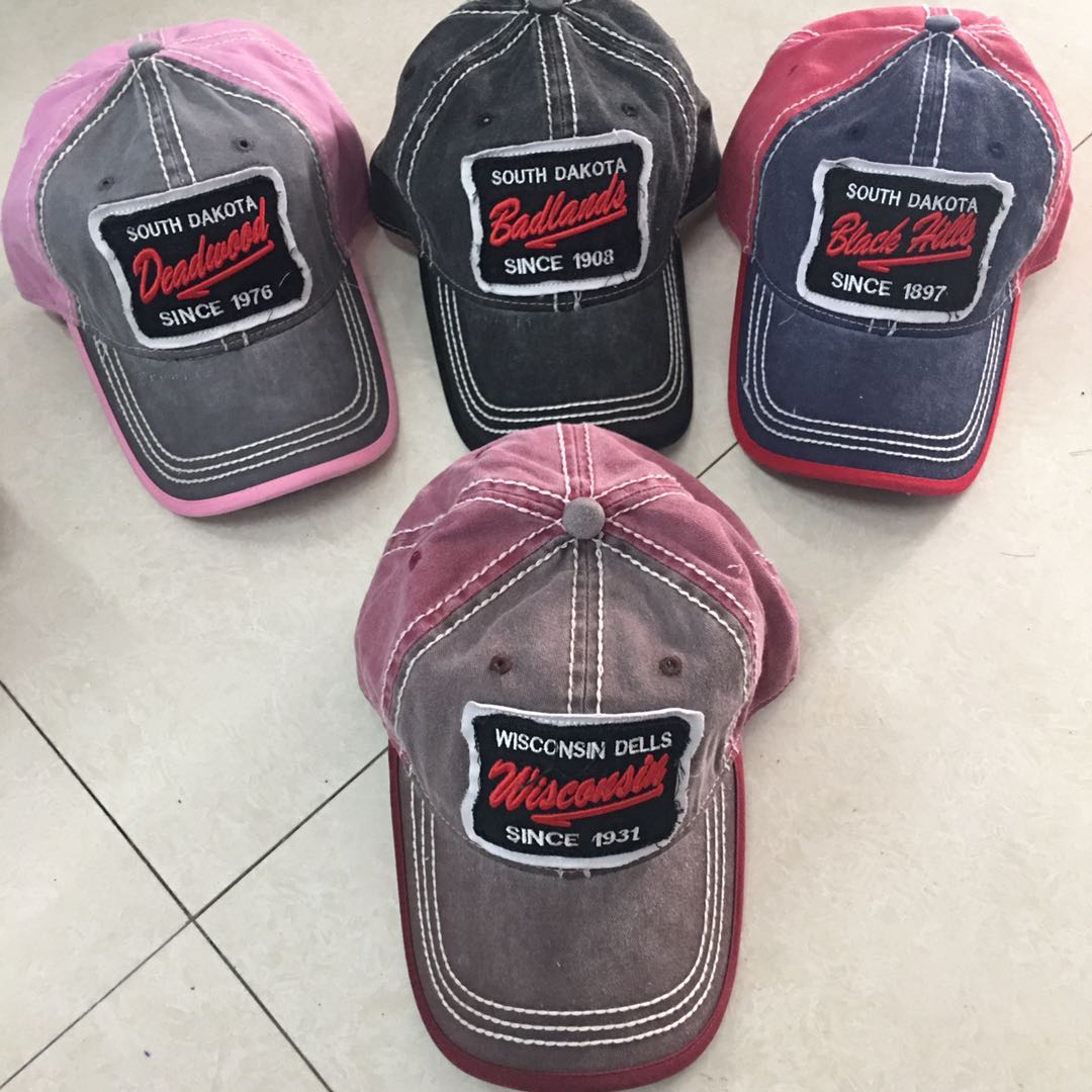100% dry cotton patch embroidery caps with thick thread