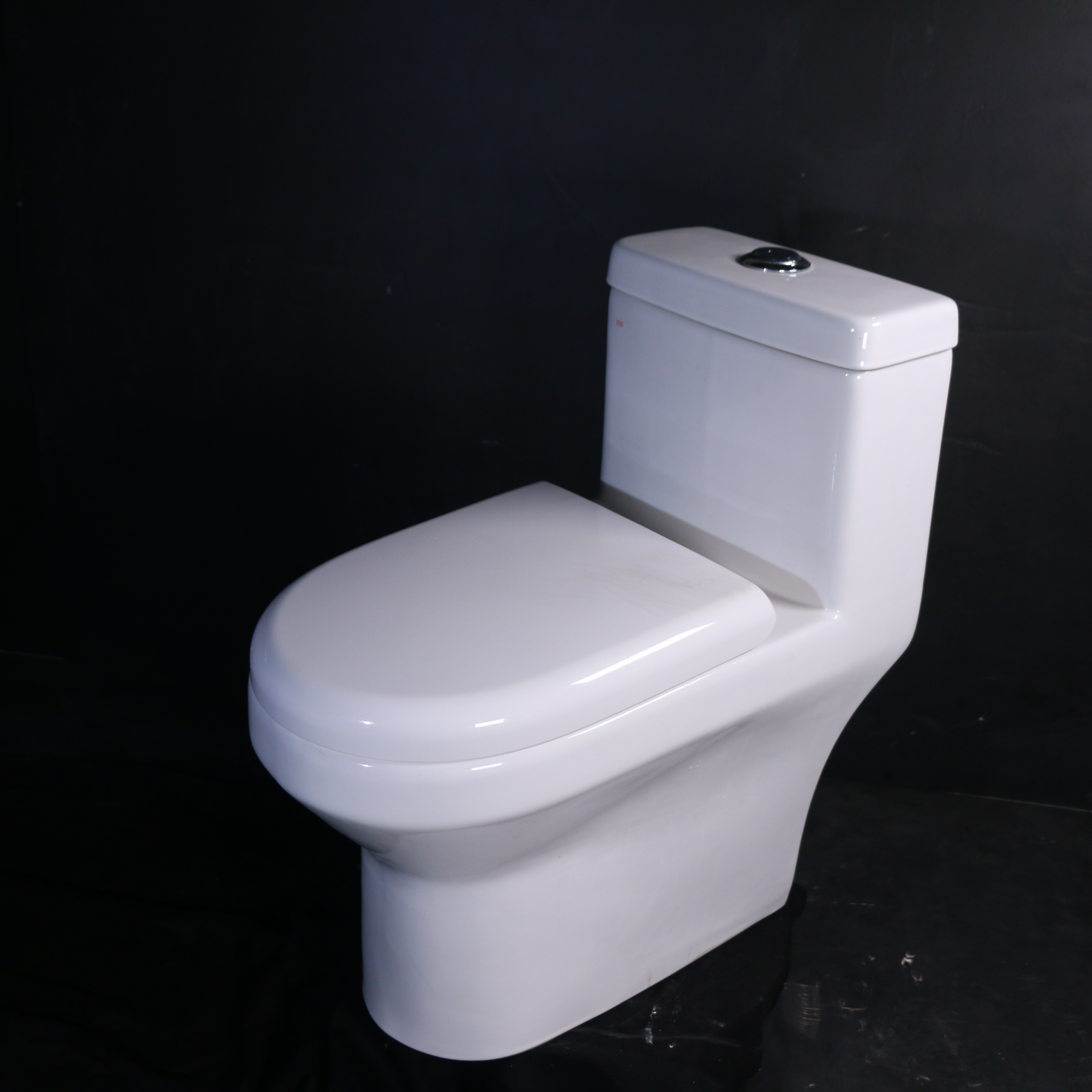 Sanitaryware round rimless wash down one piece toilet
