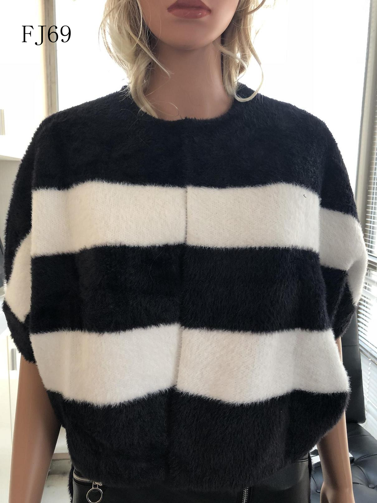 Ladies Jacquard Faux Fur Jacket