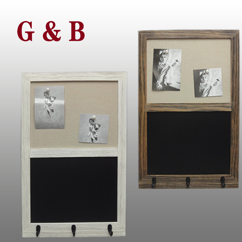G14495 White/Black Wooden Blackboard