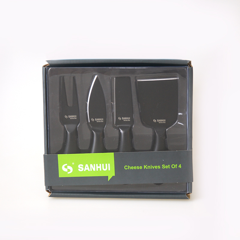 4 Piece Stainless Steel Handle Cheese Knife Set