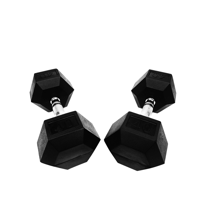 Rubber hex dumbbell