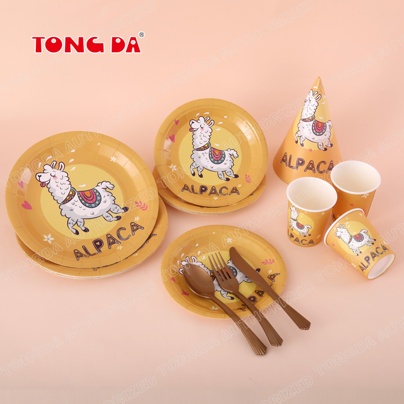 Birthday Party Tableware Set Disposable Tableware Tray