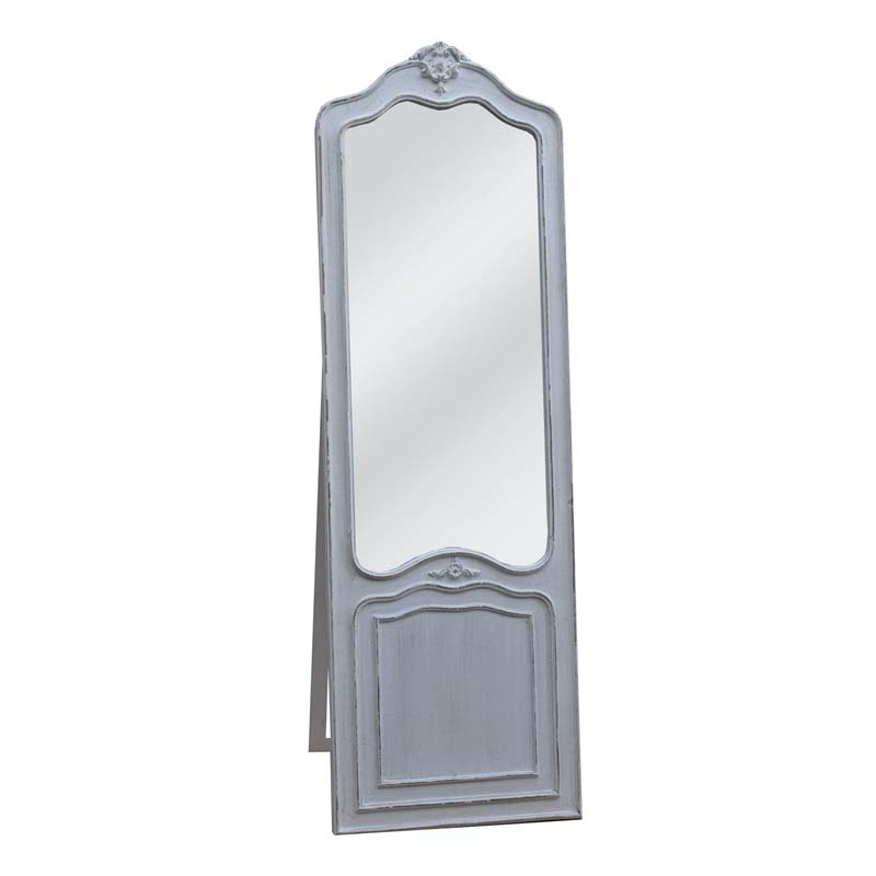 stone grey frame with flat mirror