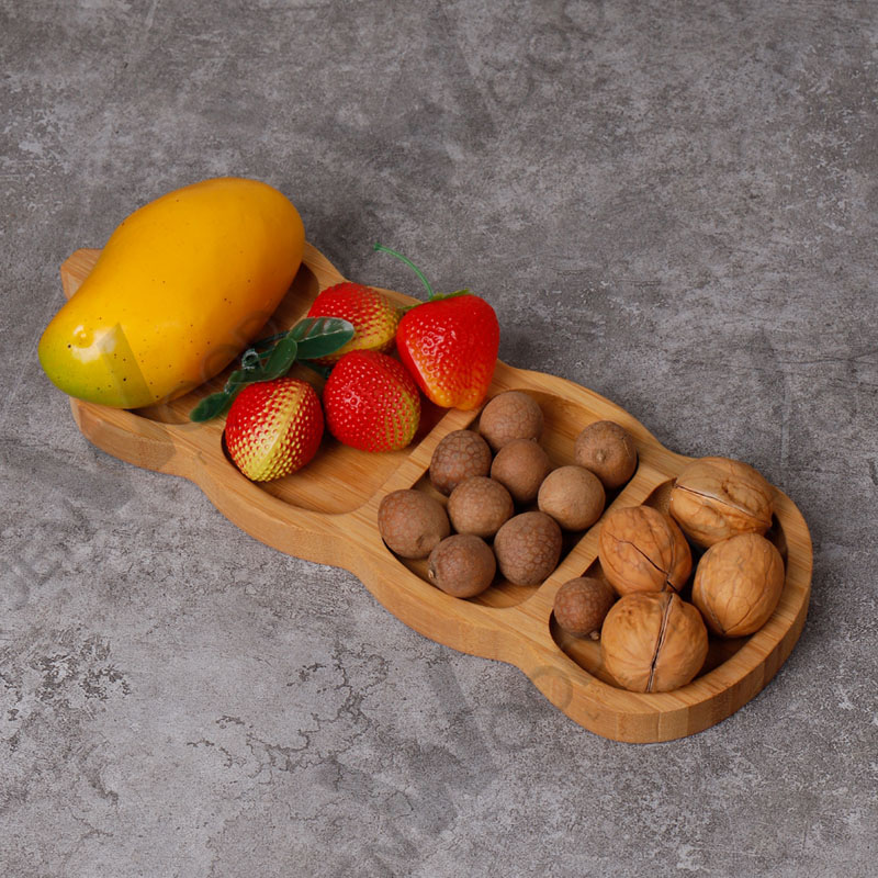 Bamboo compartment plate