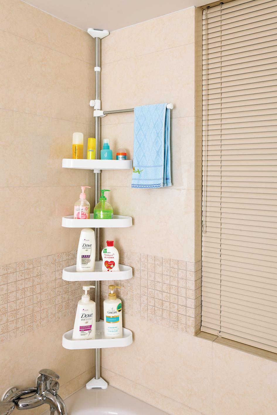 4-layer bathroom corner shelves bathroom commodity rack shower shelf