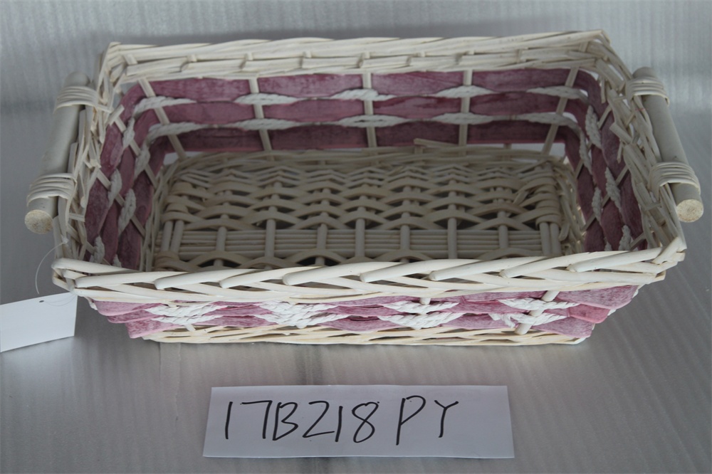 Kingwillow wholesale handweave gift wicker storage fruit basket tray storage tray