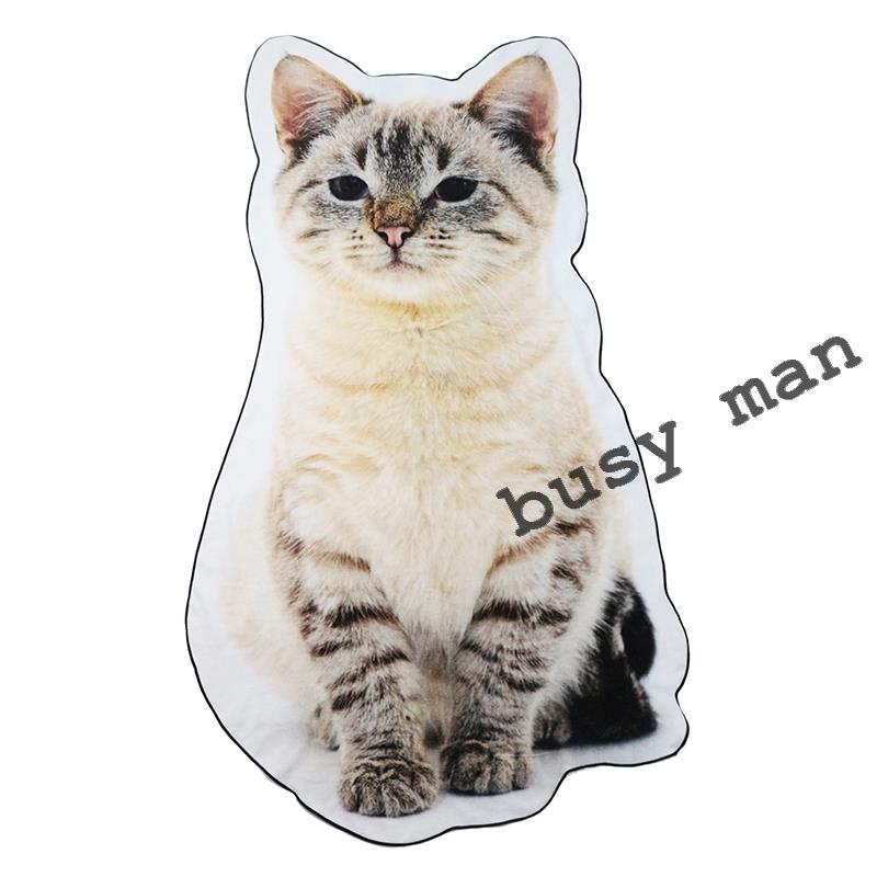 cotton Irregular cat shape digital printed towel