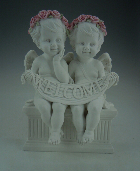Polyresin Angel With Welcome