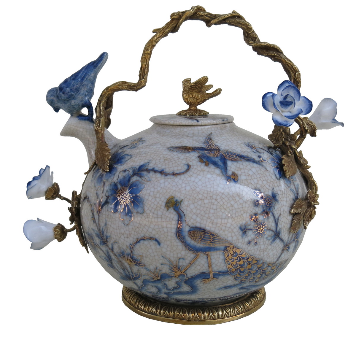 Luxury Antique Bronze Porcelain Home Decoration Box with handle