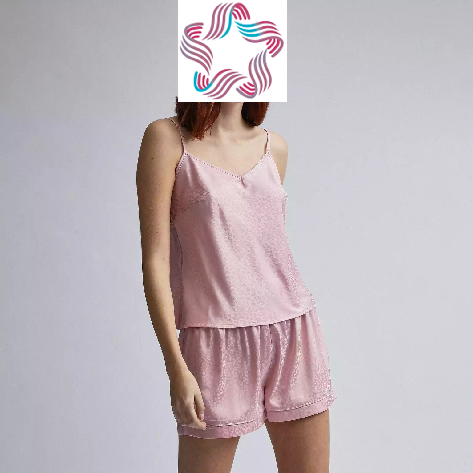 Women print satin pajamas