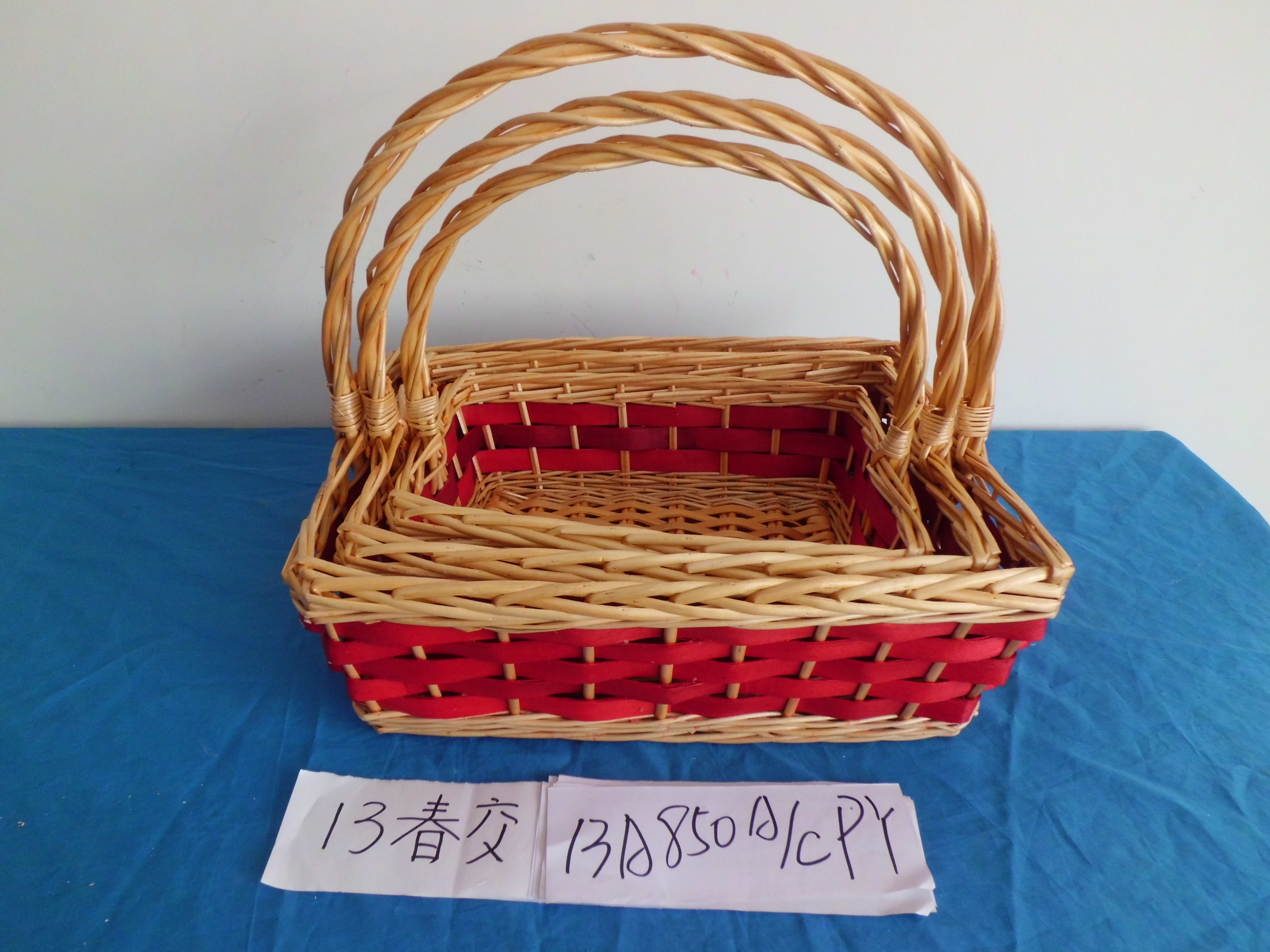 Hand Woven Willow Wicker Food Storage Basket Box Rattan Flower Vase Home DEC0RATION Gift Basket