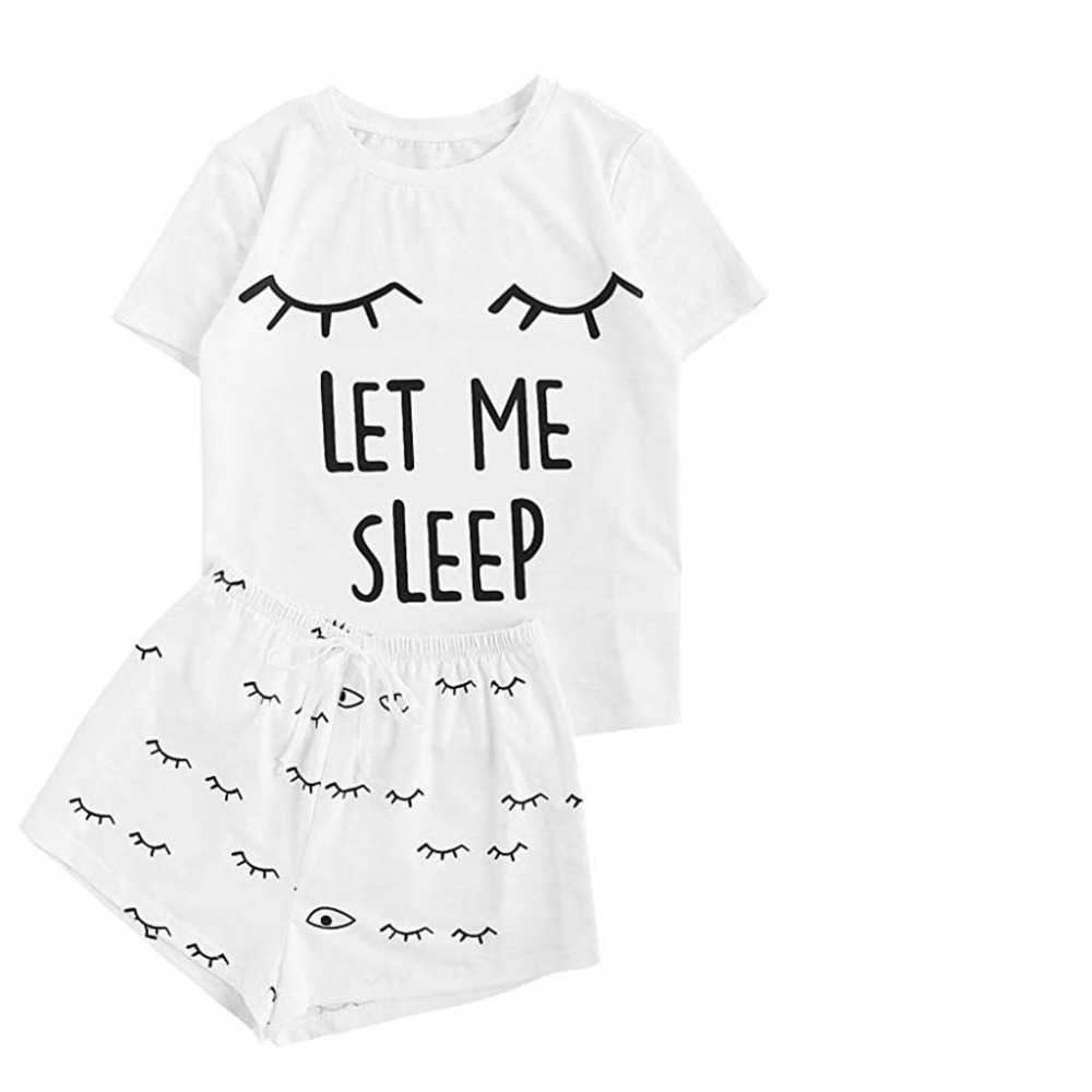 asual Shorts Short Sleeve T-Shirt Sleepwear Nightwear Set pyjama
