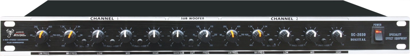 Crossover、3way stereo crossover