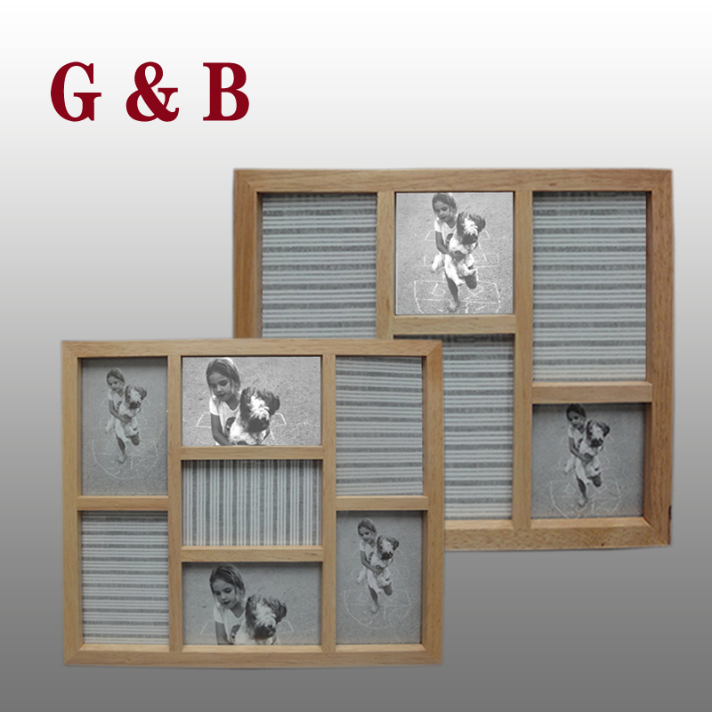G14679 3-4x4"+3-4x6"/7-4x6" Wooden Photo Frame