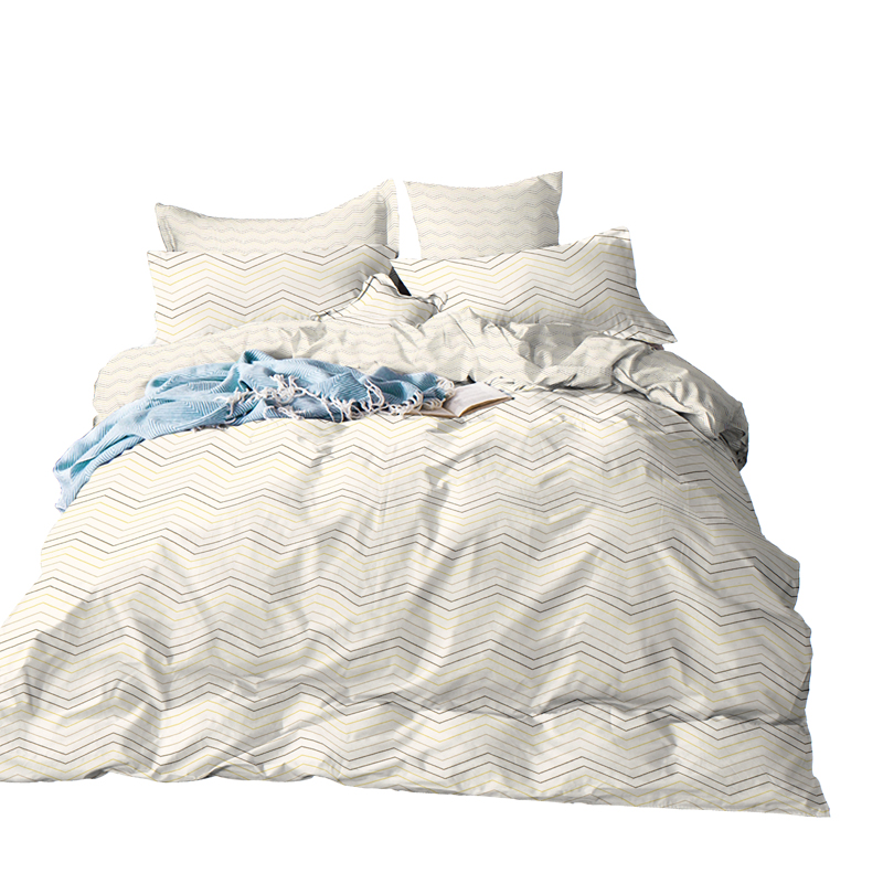 Geometric patterns print bed set