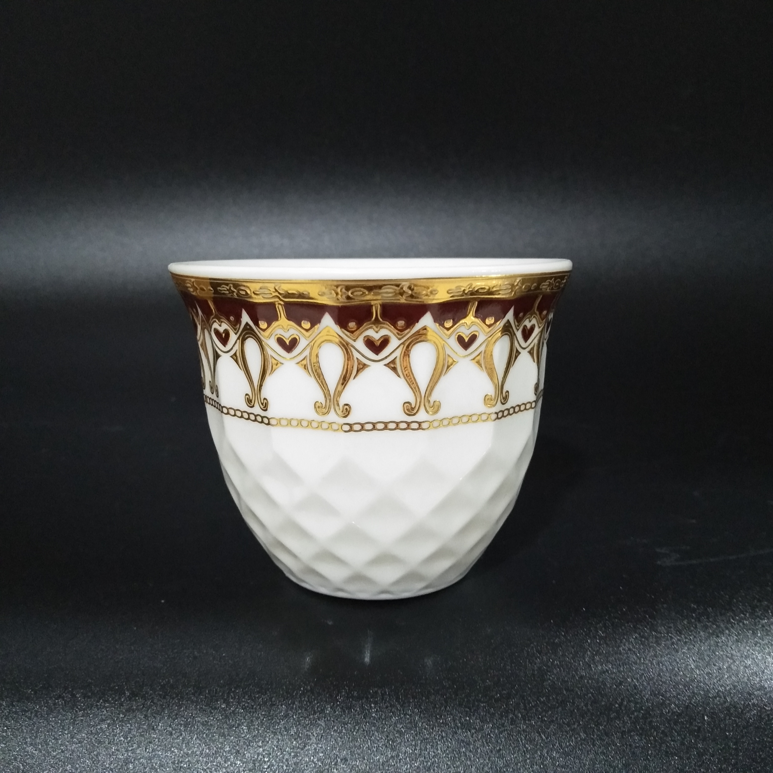 120CC daily-use porcelain cawa cup with decoration