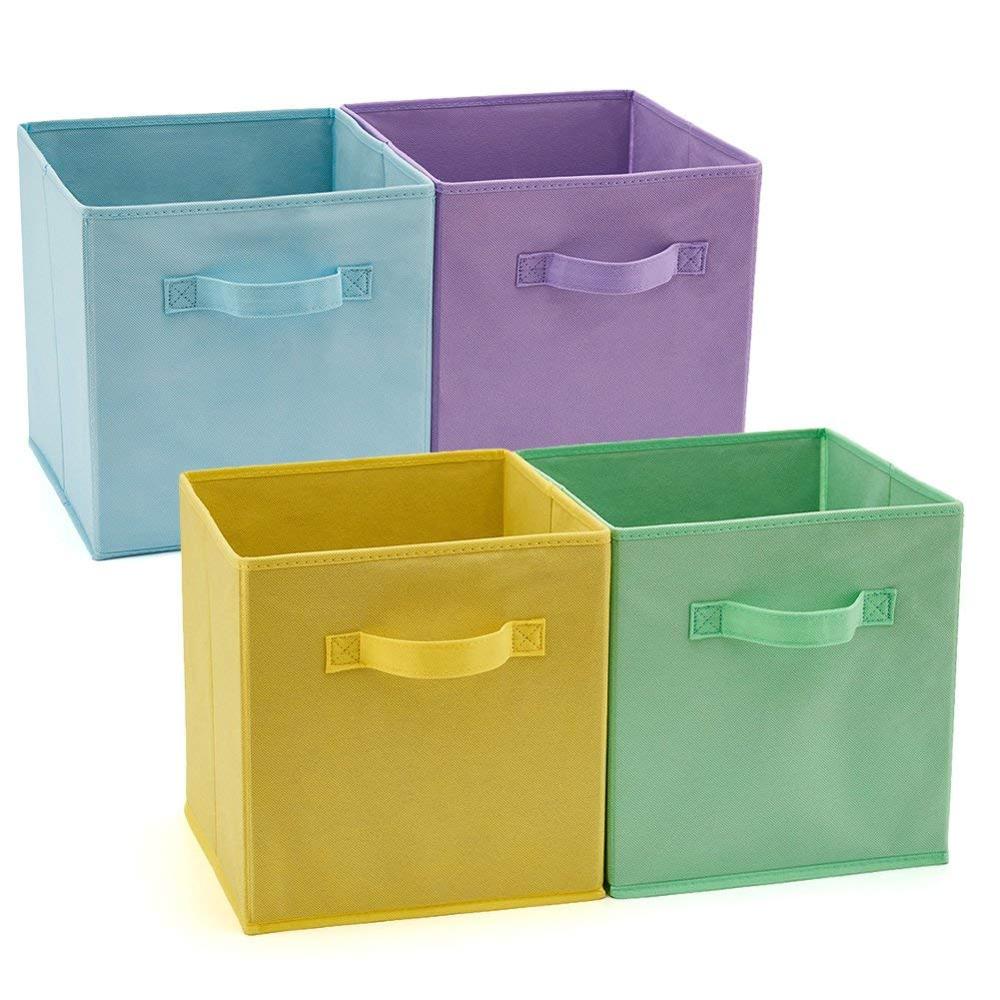 BSCI factory Cute cube foldable fabric toy storage boxes