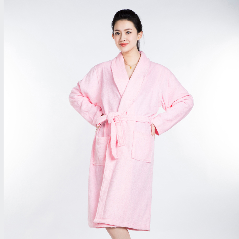 100%Cotton Towel Fabric Ladies Robe