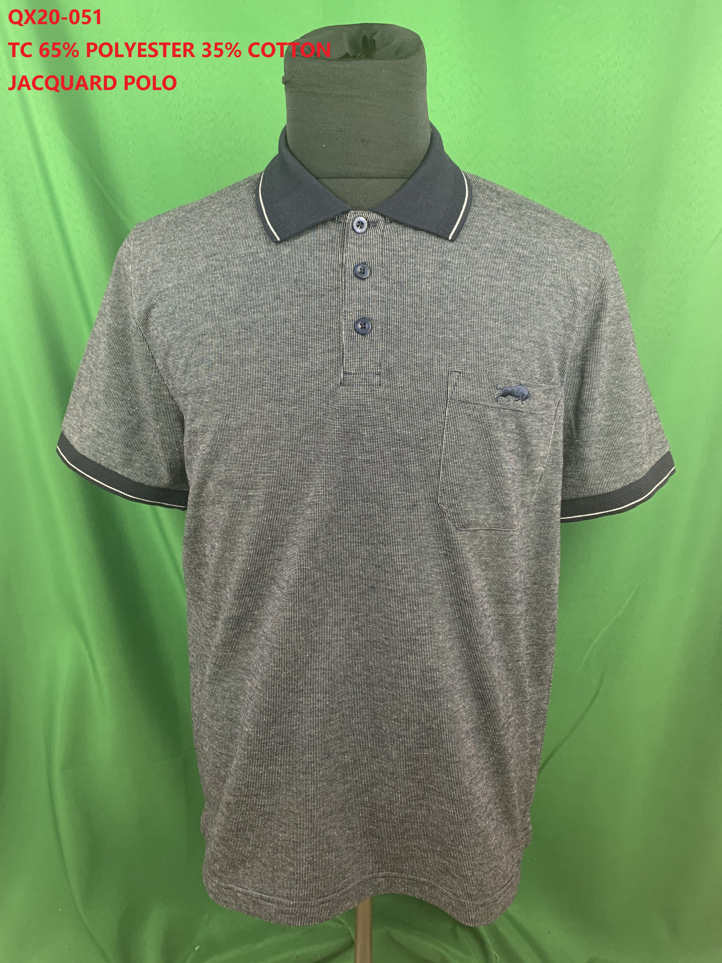 Qx20-051 Tc Jacquard Polo