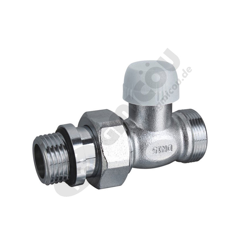 Straight backwater valve with male thread