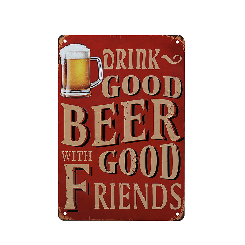 US Europe high quality good price Custom Advertising decoration folded edge embossed metal tin aluminum sign