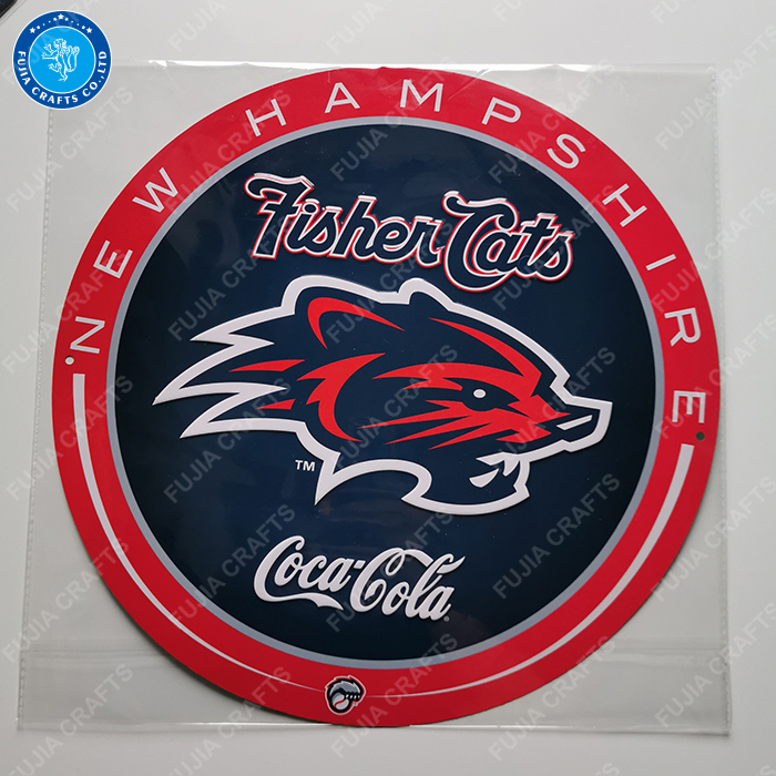 Customized Vintage Embossed Round Metal Tin Sign for Wholesale