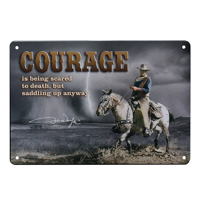 dactory custom Advertising folded retro edge embossed custom vintage parking metal tin sign