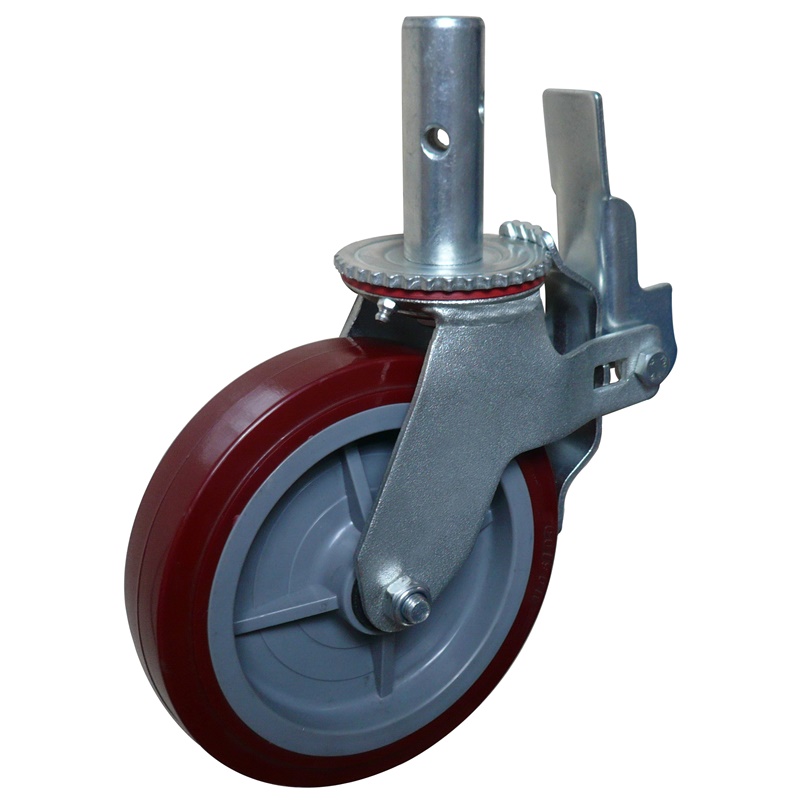 8 inch standard stem TPU scaffolding castors