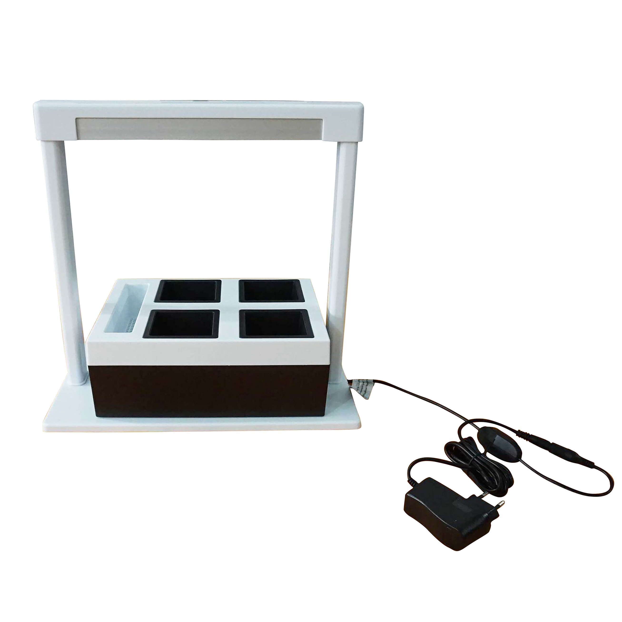 Herb Lamp with Quad Pot
