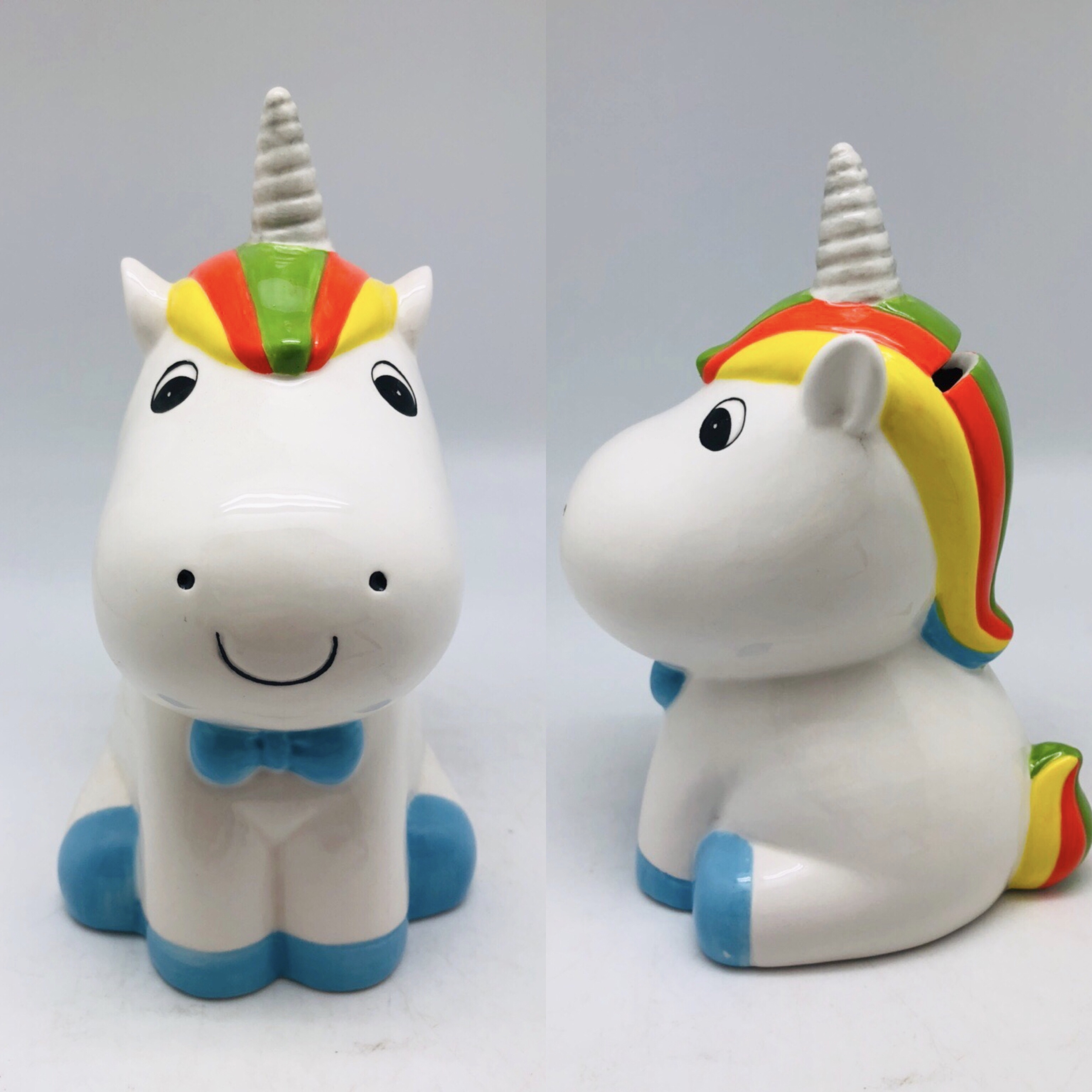 Cartoon unicorn ceramic mug piggy bank children gift