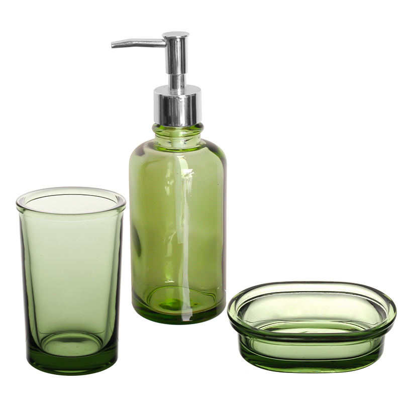 Solid colour lotion glass bottle