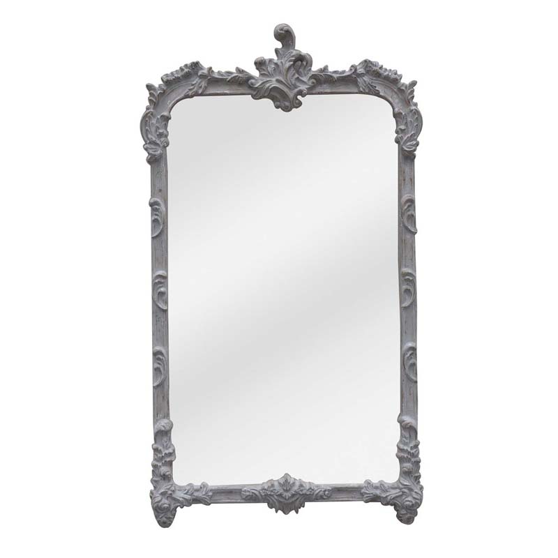 brown ash frame with flat mirror
