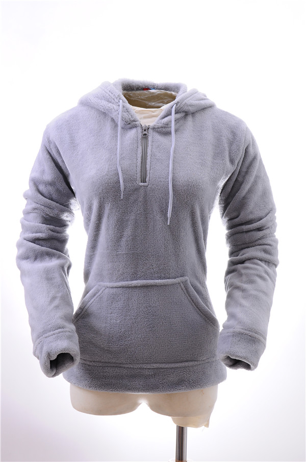Custom Logo Zipper Embroidered Women Long Sleeve PulloverJacket Sports Hoodies
