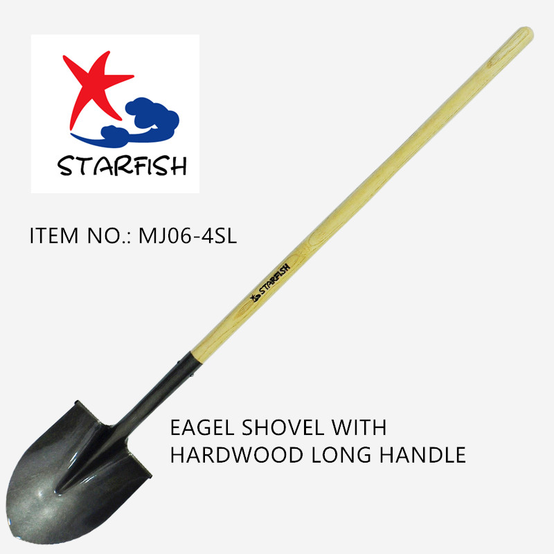 Round Shovel With Hardwood Long Handle