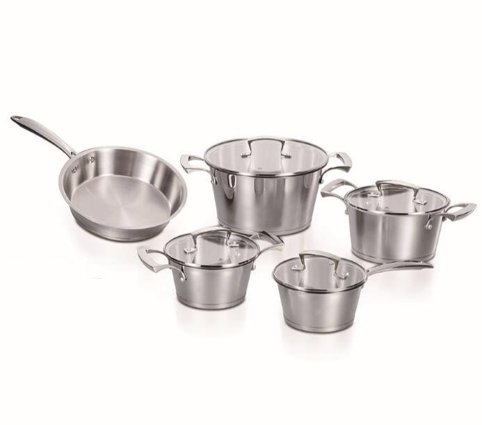 9pcs High quality Stainless steel Kitchen cookware cooking pot set and cookware casserole set