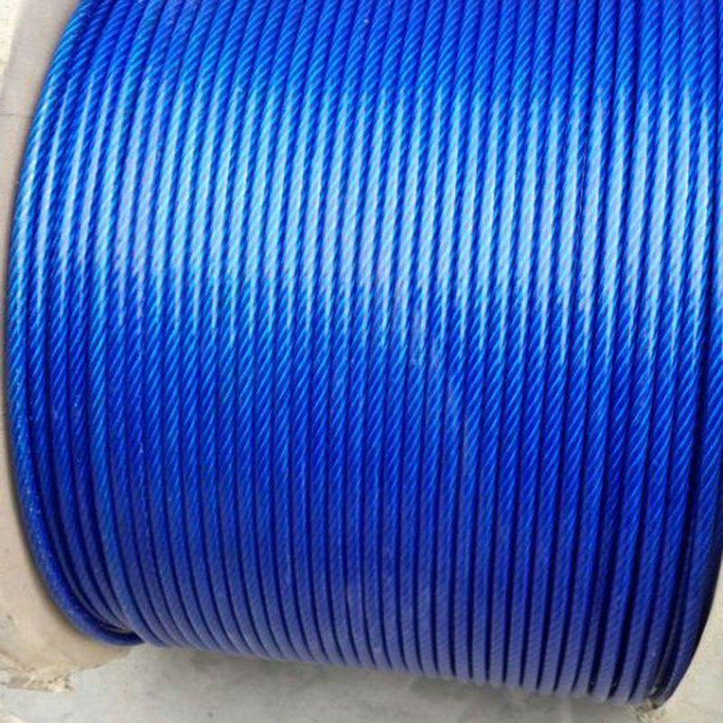 PVC / Electro galvanized steel wire rope 7X19