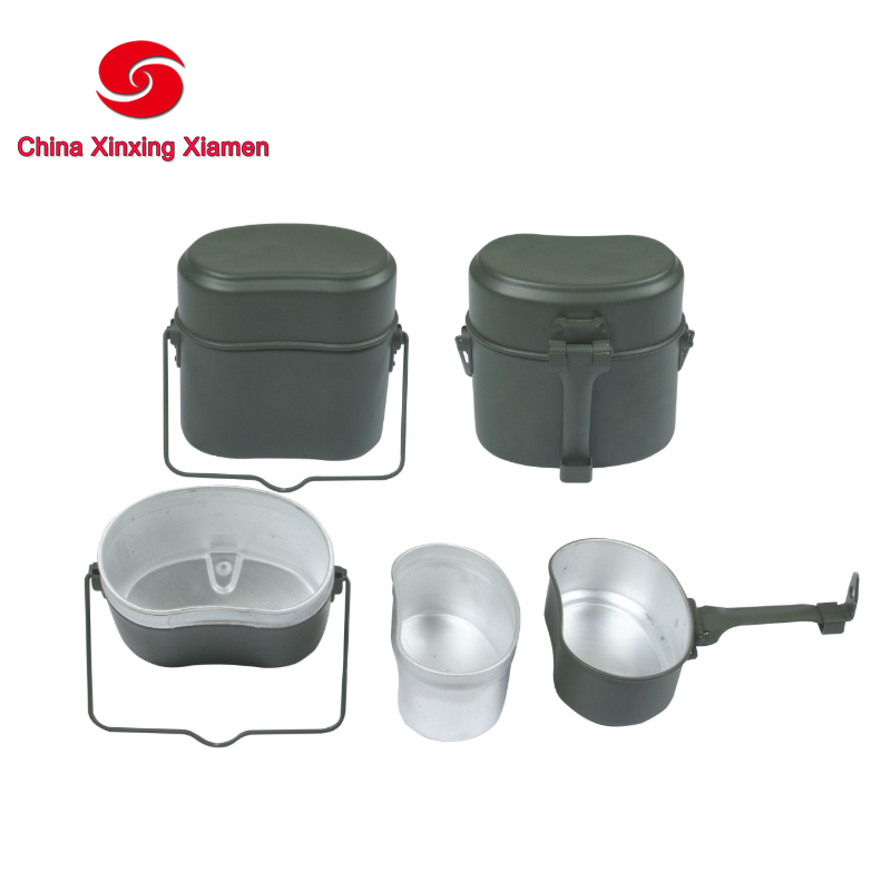 Outdoor Mess Tin Set Military Lunch Box for Hiking Camping Climbing