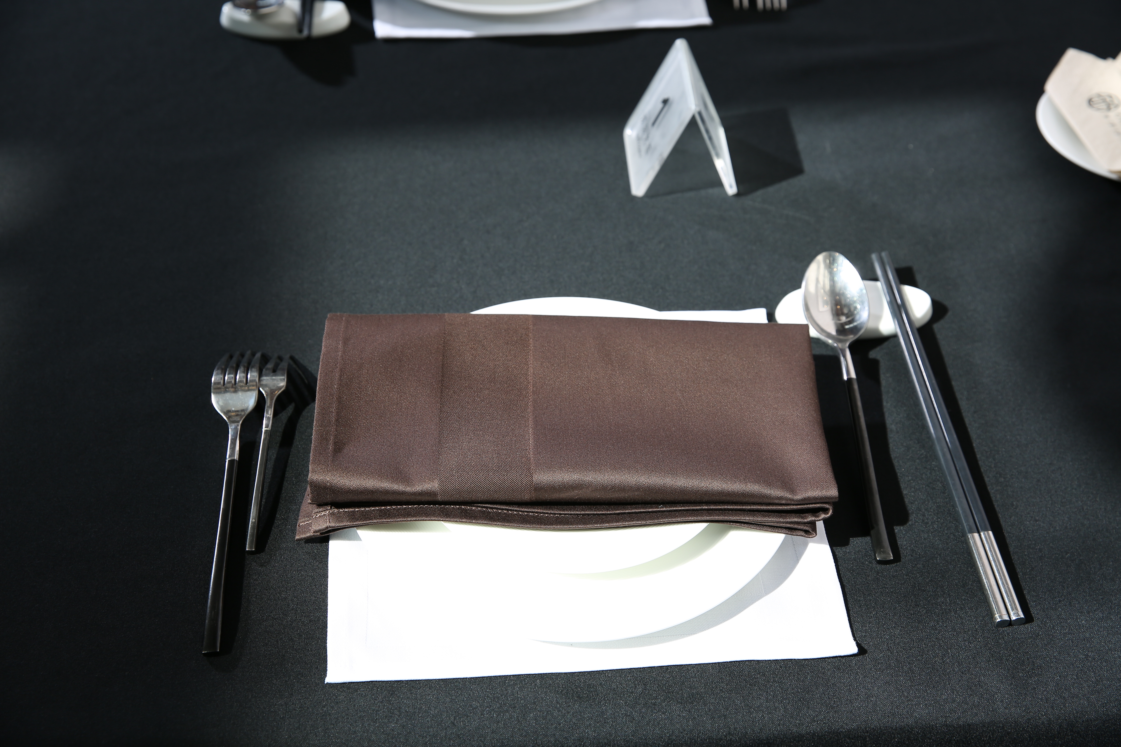 polyester satin band machine washable napkins