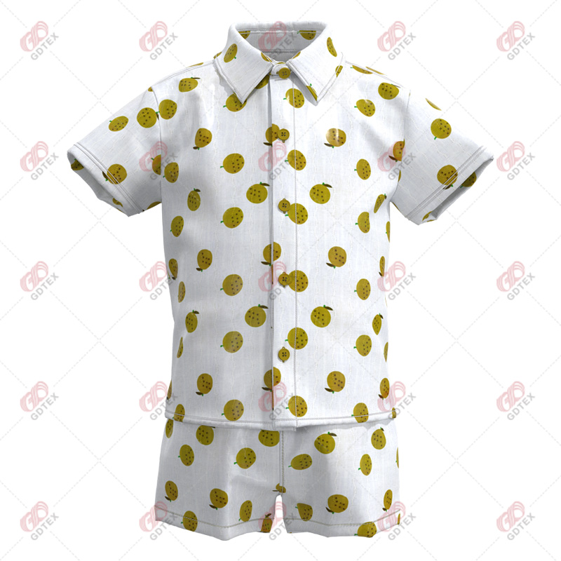 All-over pattern shirt suit