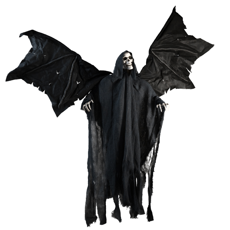 36” Animated Wing Reaper/Head and Wings Move/Sound and Light/Indoor Use