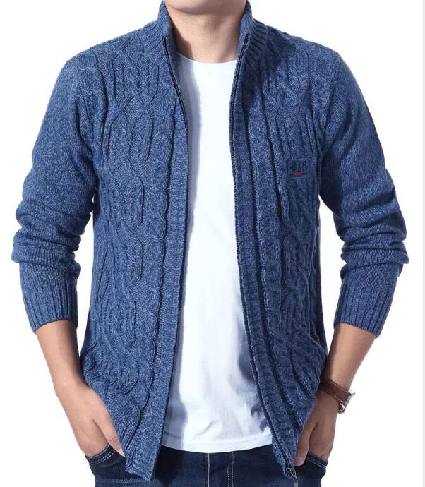 Ladies' knit sweater zipper cardigan
