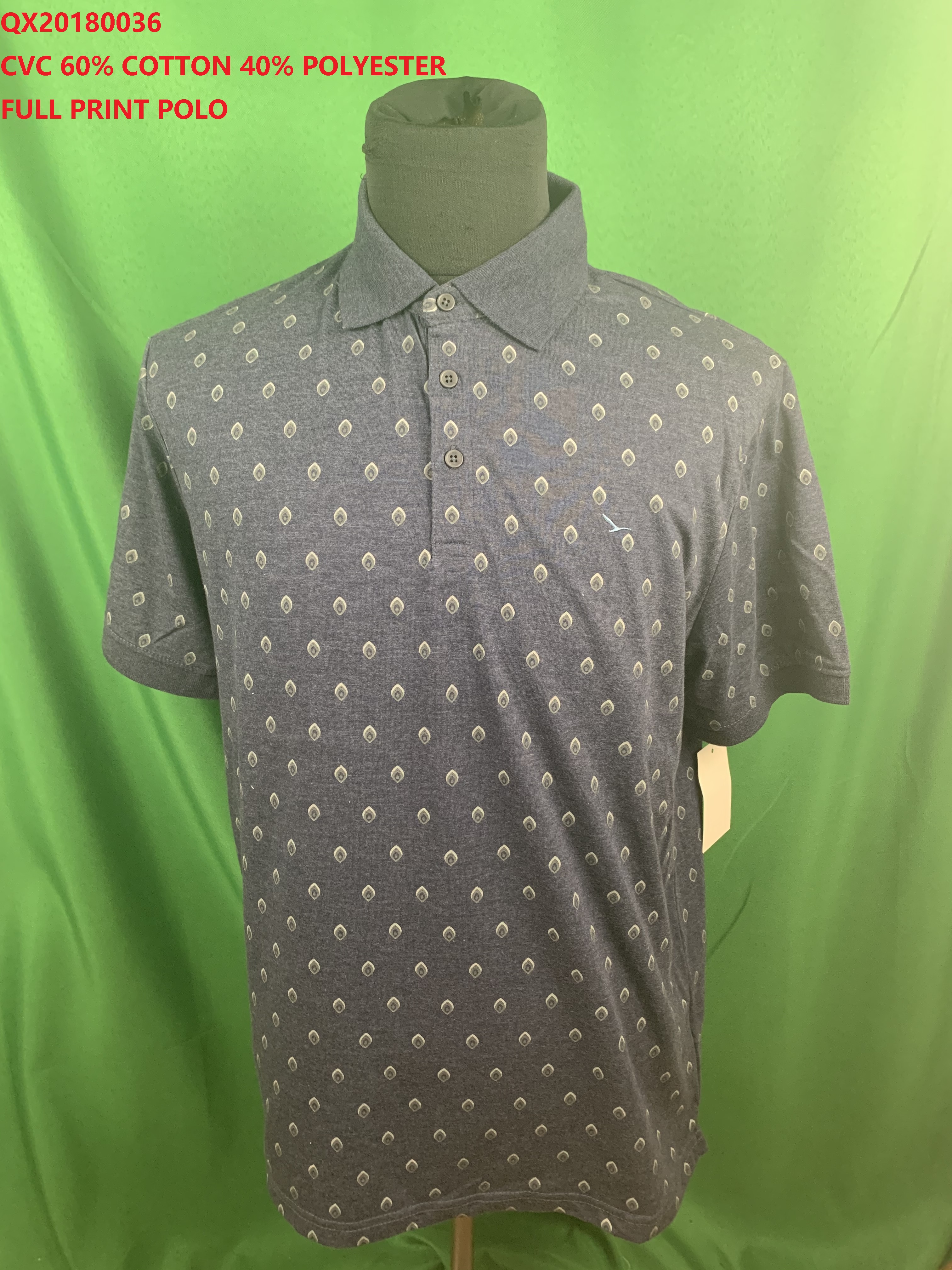 Qx20180036 Cvc Full Print Polo