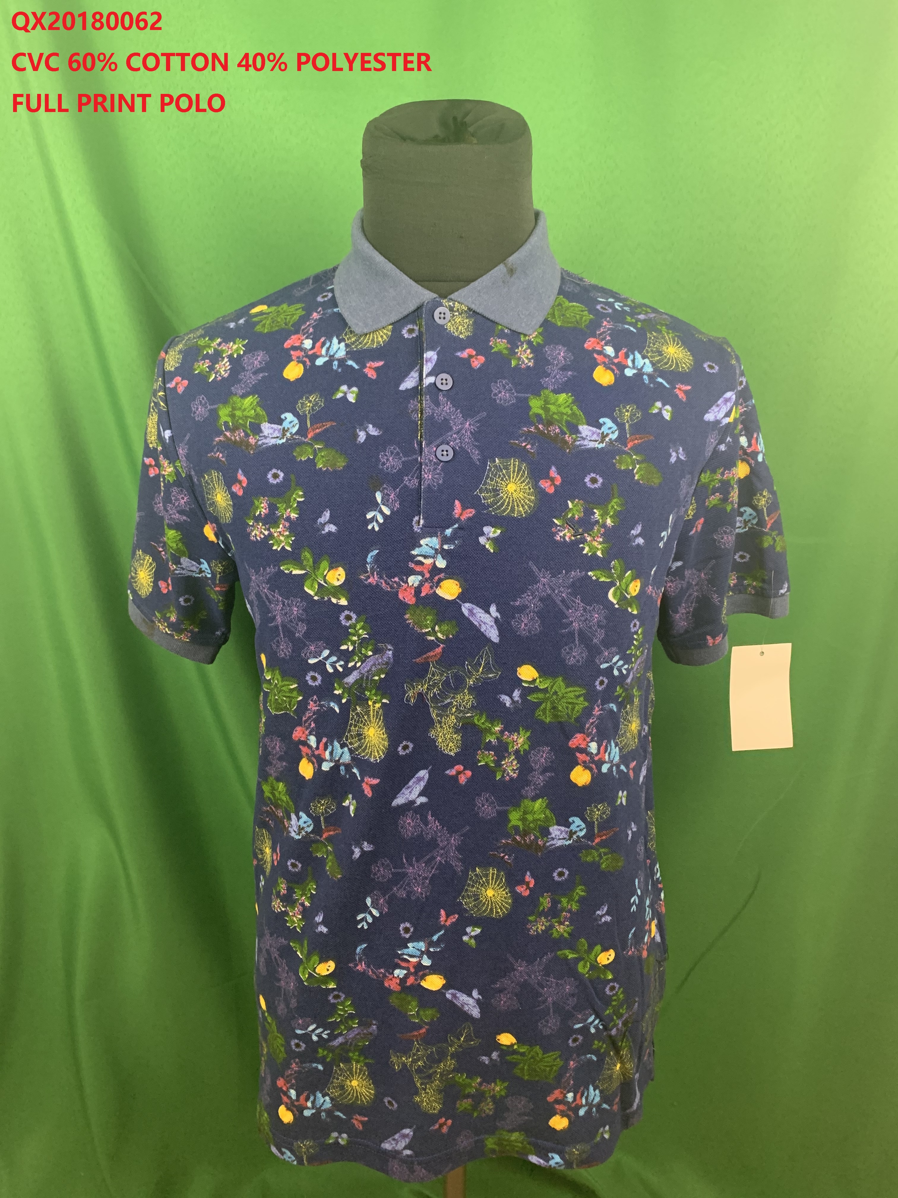 Qx20180062 Cvc Full Print Polo