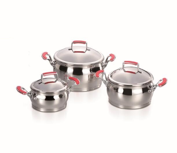 6pcs High quality Stainless steel Kitchen cookware cooking pot set and cookware casserole set