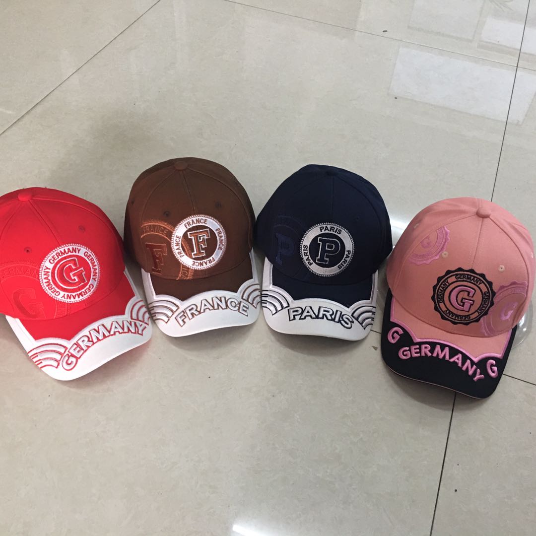 100%cotton embroidery curve baseball cap